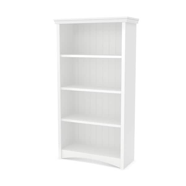 slide 2 of 5, South Shore Pure White Gascony 4-shelf Bookcase
