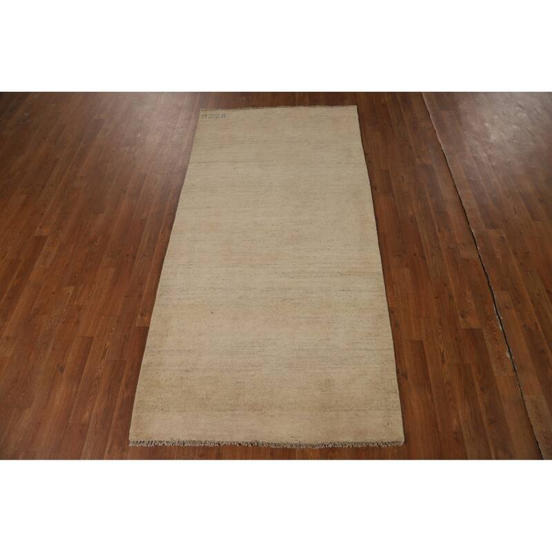 Modern Gabbeh Oriental Runner Rug Handmade Wool Carpet - 3'3"x 6'6"