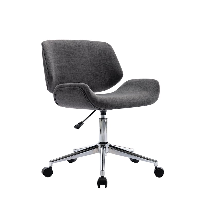 Porthos Home Orli Faux Leather or Fabric Mid-Century Office Chair