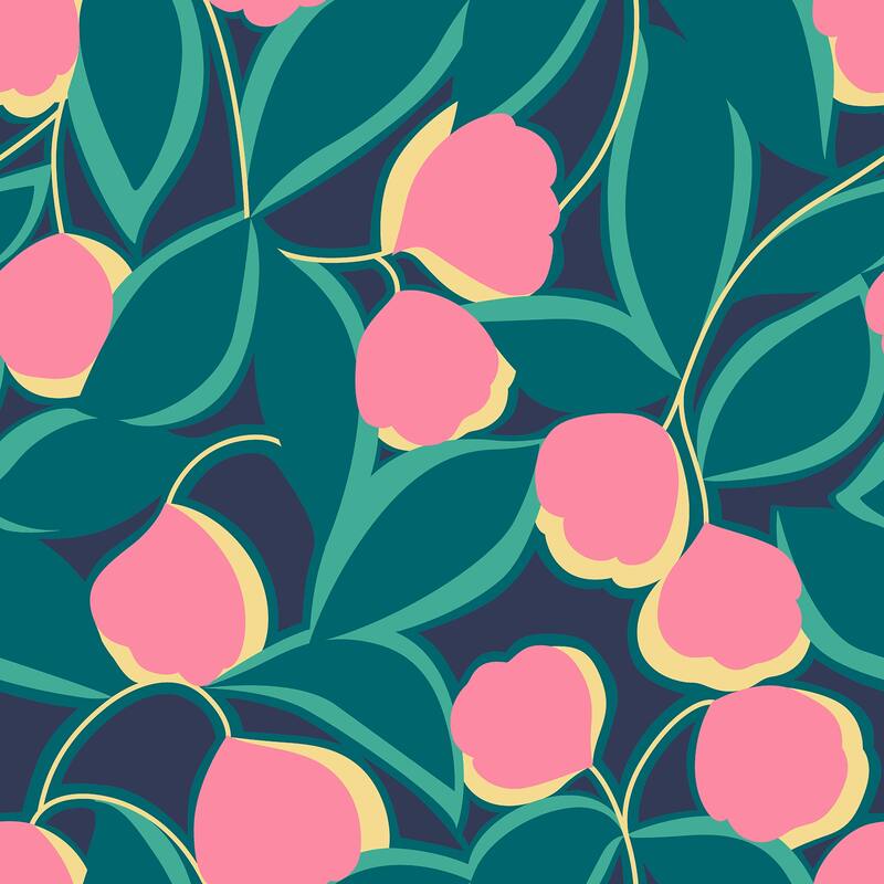 Megan Carter Talia Navy Peel and Stick Wallpaper