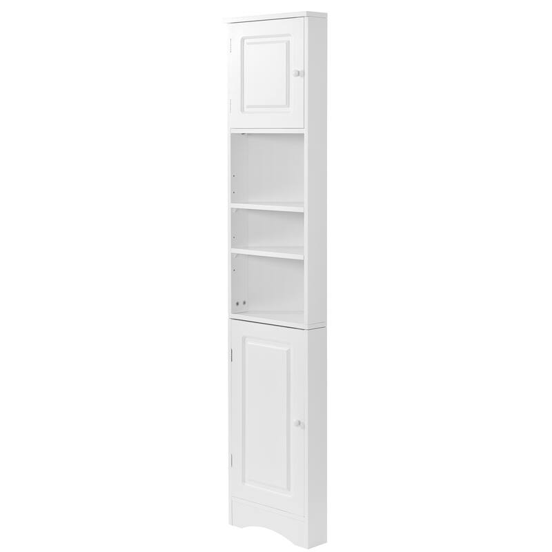 Corner Bathroom Storage Cabinet with Two Doors