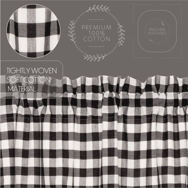 Annie Buffalo Check Balloon Valance - Balloon Valance 60x15 - Balloon Valance 60x15