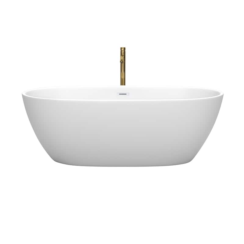 Wyndham Collection Juno 67" Free Standing Acrylic Soaking Tub with