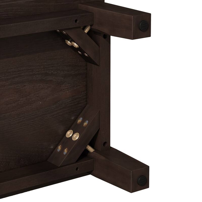 Modern Mid-Century TV Stand, for TVs Up to 75" with 4 Drawers and Cable Management, for Living Room and Office, Dark Brown