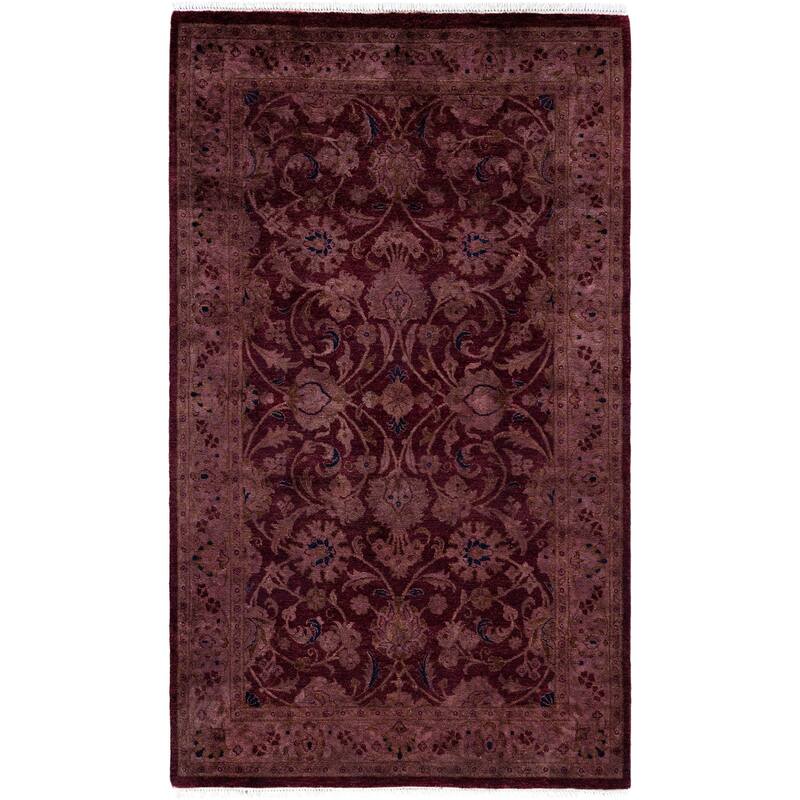 Overdyed One-of-a-Kind Hand-Knotted Area Rug - Pink - 3' 0" x 5' 1"