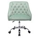 preview thumbnail 2 of 3, Office Chair with Padded Swivel Seat and Tufted Design, Mint Green