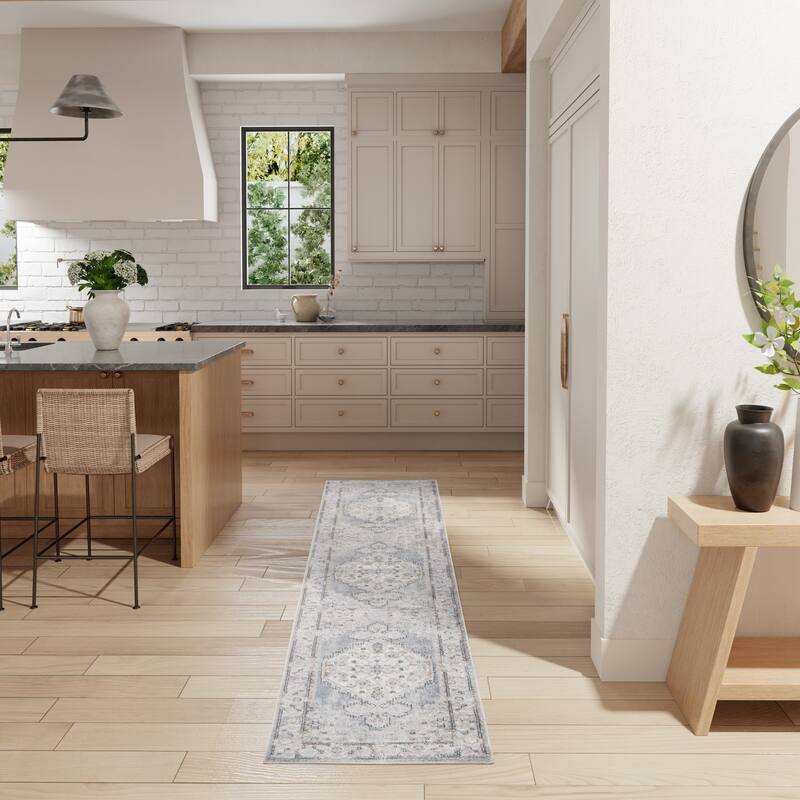 Nourison Astra Machine Washable Distressed Area Rug