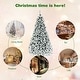 Thumbnail 3, Pre-Lit Premium Snow Flocked Hinged Artificial Christmas Tree-7.5' - 4.2' x 7.5'(Dia x H). Changes active main hero.