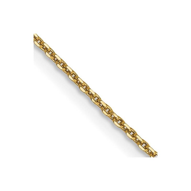 Curata 14k Yellow Gold 0.9mm Diamond-Cut Cable Chain Necklace Options: 16 18 20 22 24 26 30