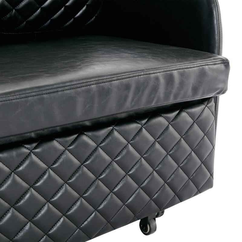 Modern Velvet Loveseat Couch with Pull Out Bed