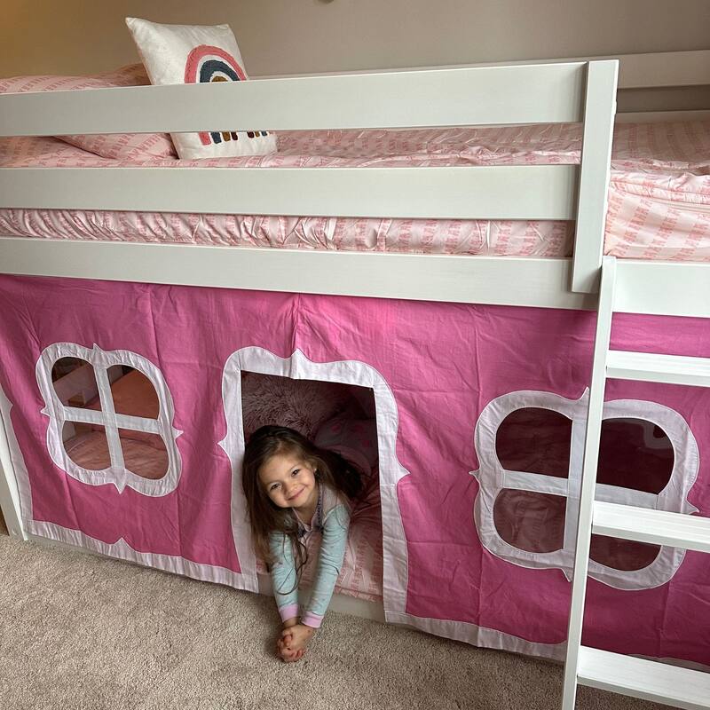 Max and Lily Twin over Twin Low Bunk with Curtains