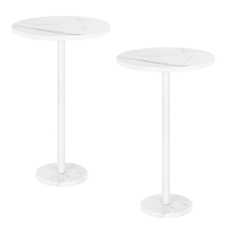 Small Round Coffee Table - 2PCS - White