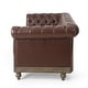 preview thumbnail 9 of 55, Castalia Nailhead Trim Chesterfield Sofa by Christopher Knight Home - 78.75" L x 33.50" W x 28.00" H