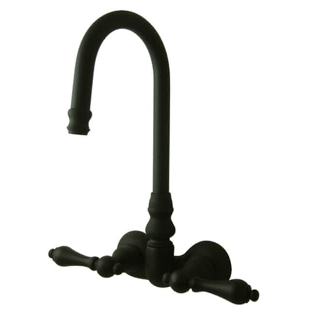 Elements Of Design Double Handle Wall Mounted Clawfoot Tub Filler with - Oil Rubbed Bronze