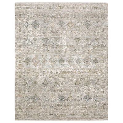 Amira Distressed Traditional Beige/ Grey Area Rug