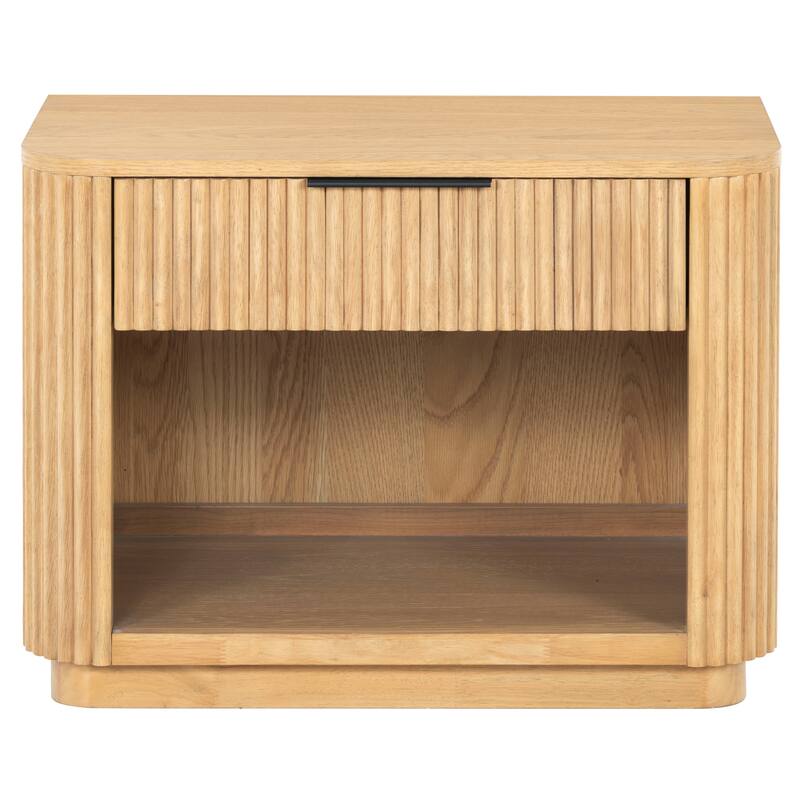 SAFAVIEH Couture Barrymore Reeded Wood 1-Drawer Nightstand