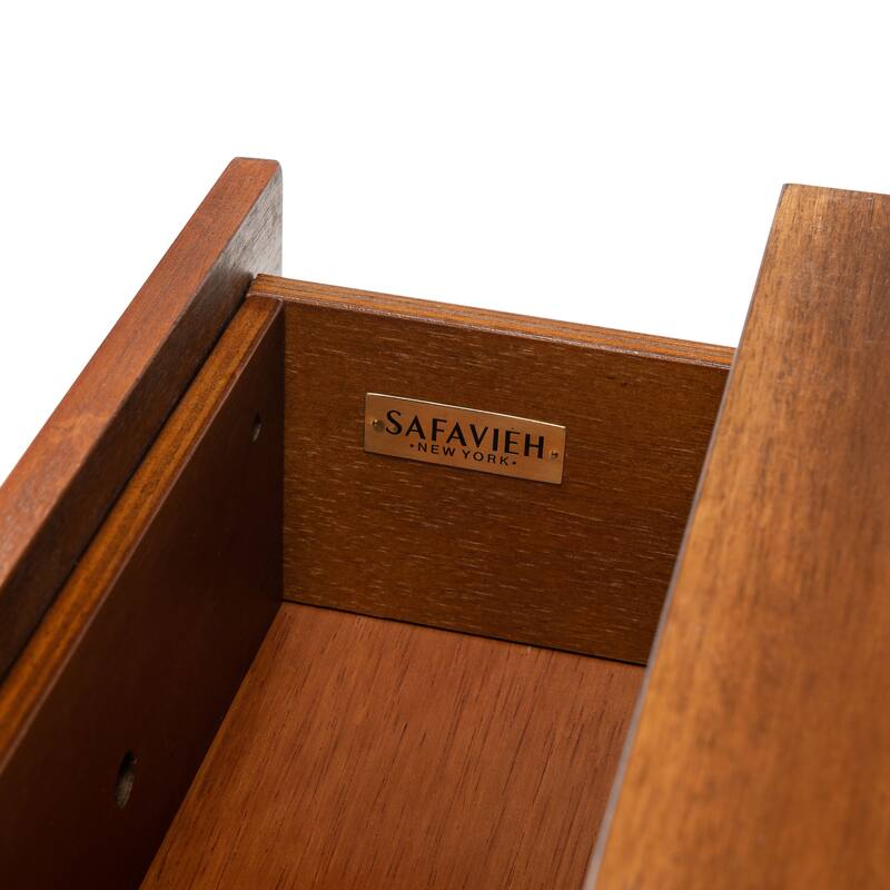 SAFAVIEH Pieta Brown 1-Drawer Nightstand