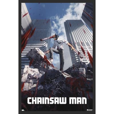 Chainsaw Man - City Framed Art Poster - 24 x 36 Inch