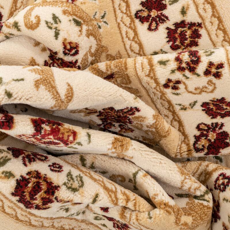 Royal Runner Rug Texture Well Woven Royal Medallion Floral Ivory Runner Rug - 2' x 7'3 ...