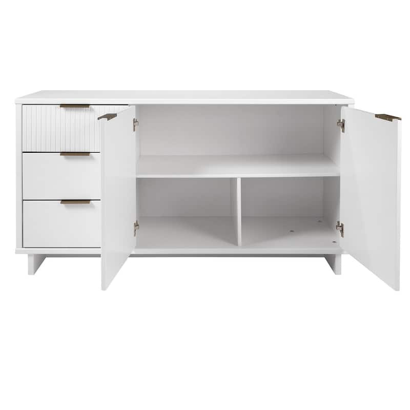 Manhattan Comfort Granville 55.07" 3 Drawer Modern Sideboard