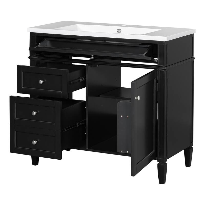 36"Wall Mounted Bathroom Vanity with Resin Sink