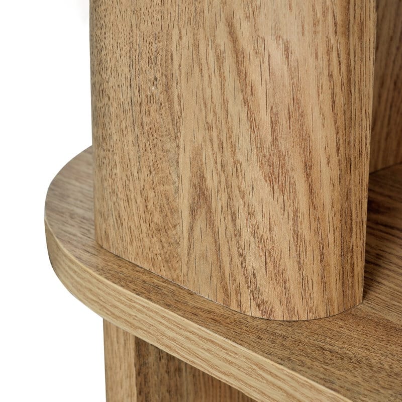 Studio London Low and Tall Oak Wood Effect Bookcase with Compact 2-Shelf Design