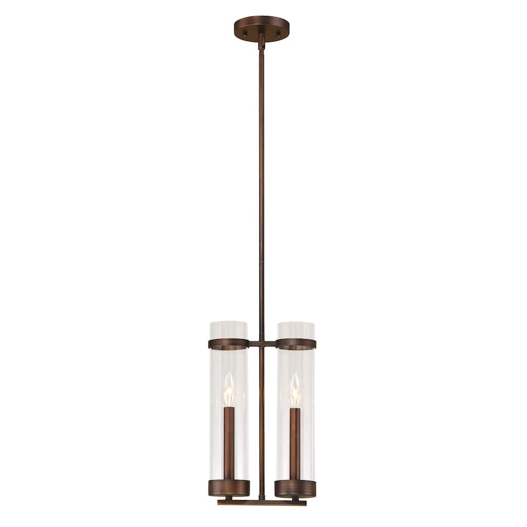 Milan 2-Light Mini-Pendant light Rubbed Bronze - Rubbed Bronze