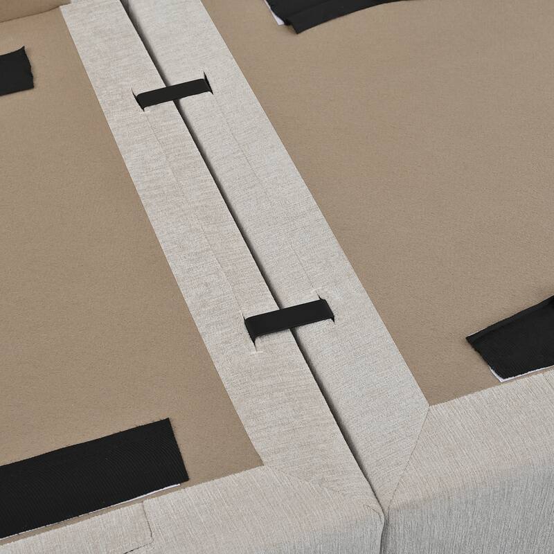 Oversized Modular Sectional Sofa, 7 Seater Corner Sofa, L-Shape Sofa Set with Movable Ottoman, Plush Chenille Fabric Large Sofa