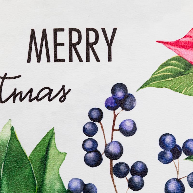 Poinsettia Merry Christmas Kitchen Comfort Anti-Fatigue Floor Mat- 17.75" x 29.5"