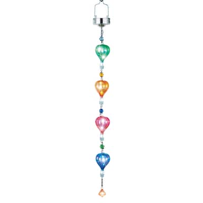 Solar Powered Colorful Hot Air Balloon Hanging Garden Mobile - 2.76 x 30.54 x 2.76
