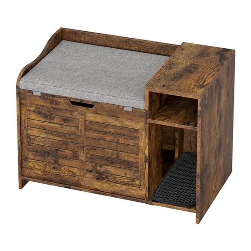 Cat Litter Box Enclosure with Top Opening, Privacy Cabinet - Brown