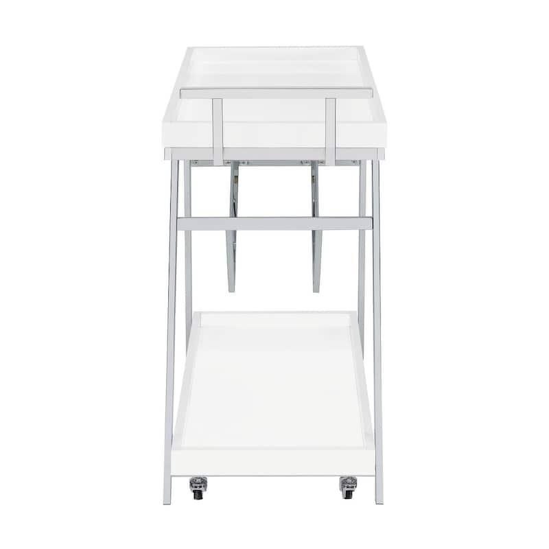 Stremler 2-tier Bar Cart with Storage Drawer