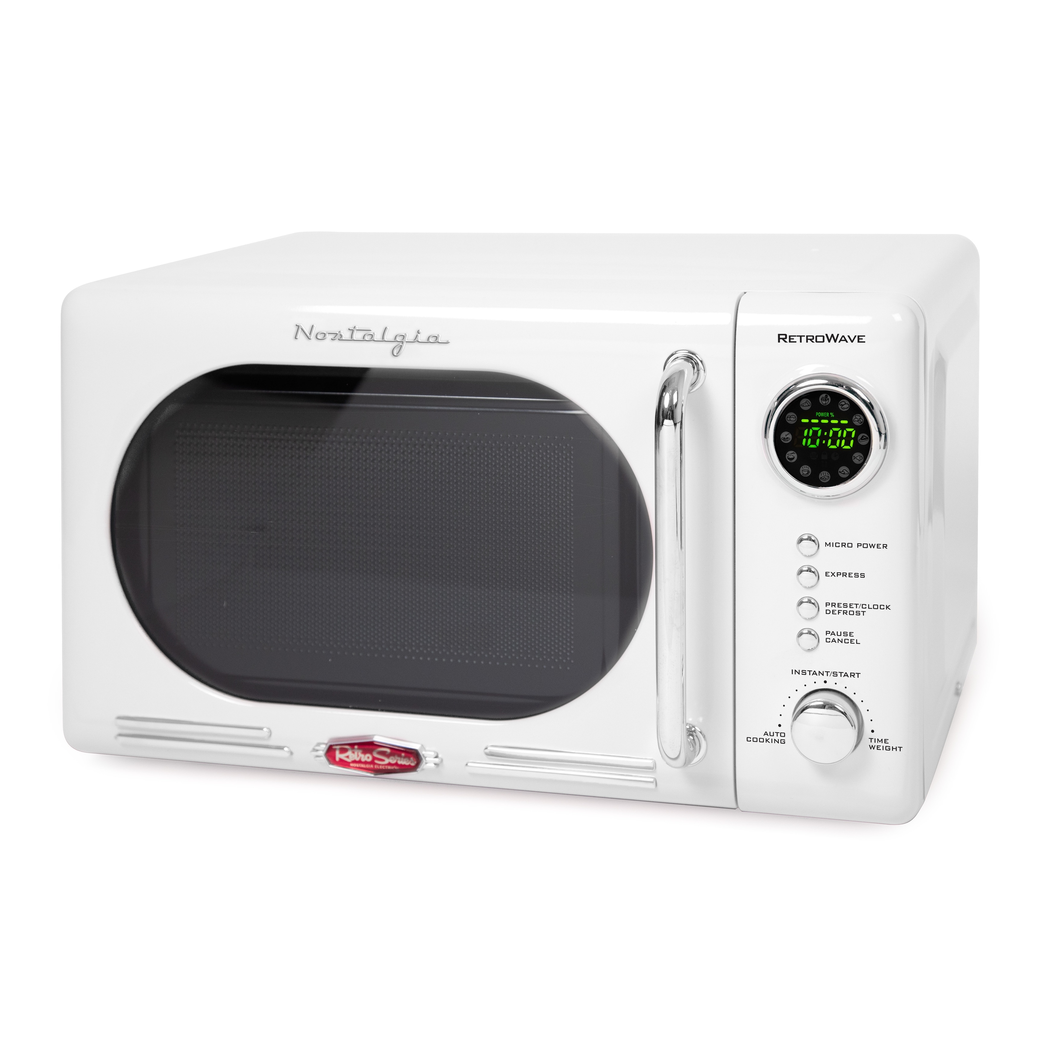 Nostalgia Retro 0.7 Cubic Foot 700-Watt Countertop Microwave Oven