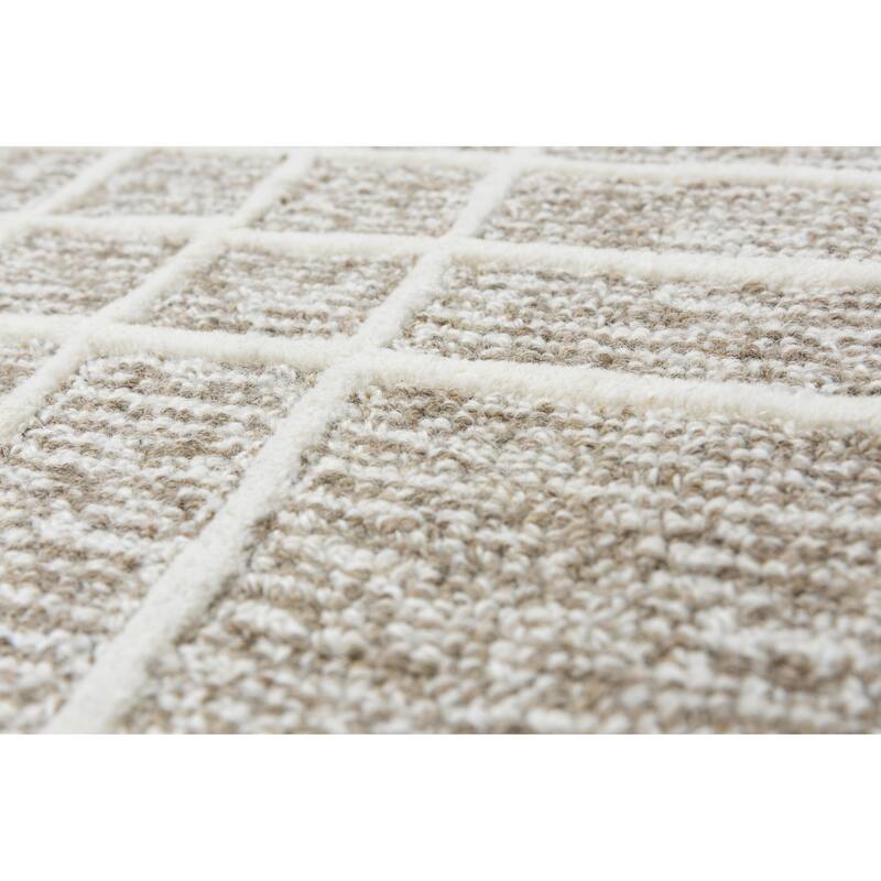 Alora Decor Lofton Plaid Hand-tufted Wool Rug