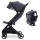 preview thumbnail 4 of 7, Compact Lightweight Stroller with One-Hand Fold Black/Grey