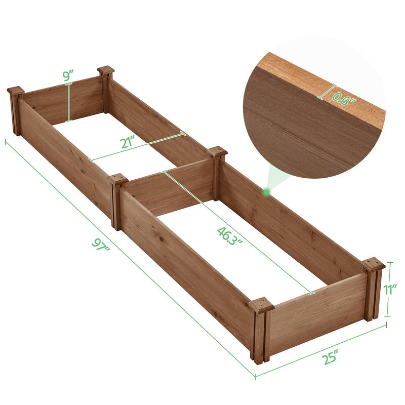 Yaheetech Wooden Raised Garden Bed Planter Box for Garden/Yard