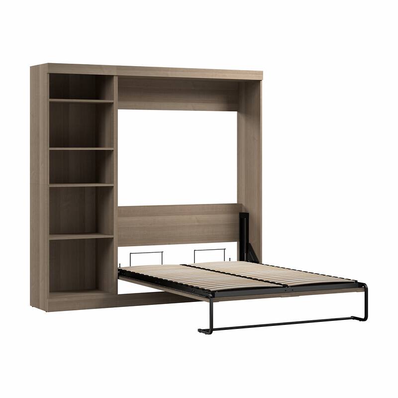 Pur Full Murphy Bed with Shelving Unit (84W) by Bestar