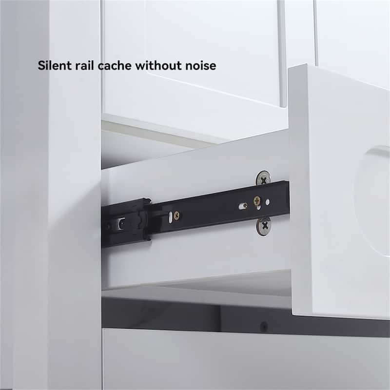 48" White Bathroom Vanity (excluding the ceramic basin)