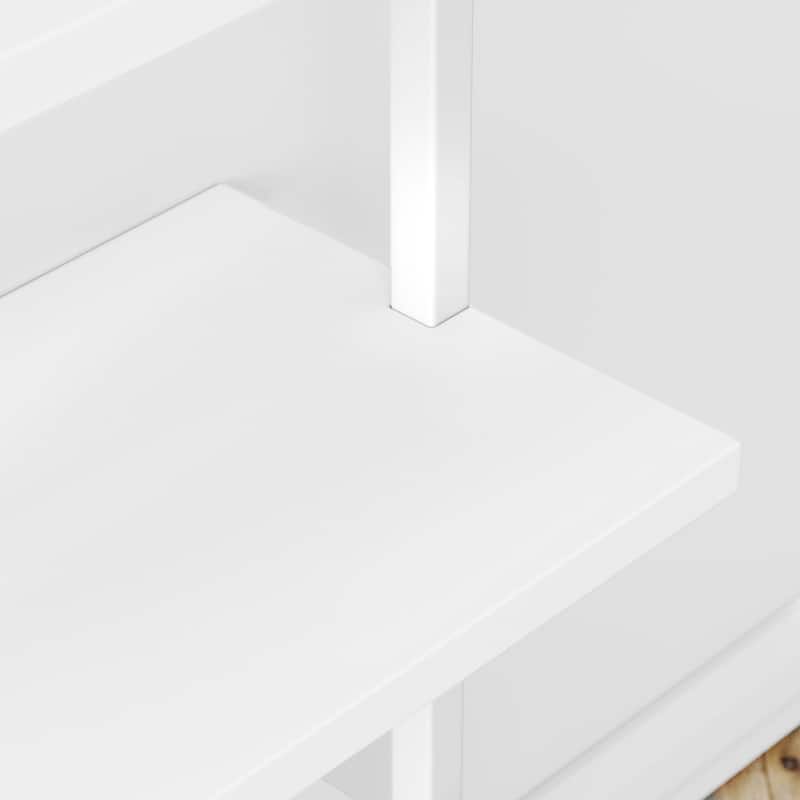 Nathan James Theo 5-Shelf Ladder Bookcase Wood with Metal Frame
