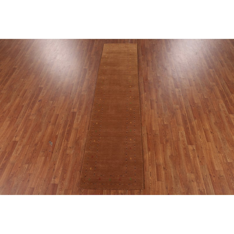 Tribal Gabbeh Oriental Runner Rug Hand-Knotted Wool Carpet - 2'3"x 9'4"
