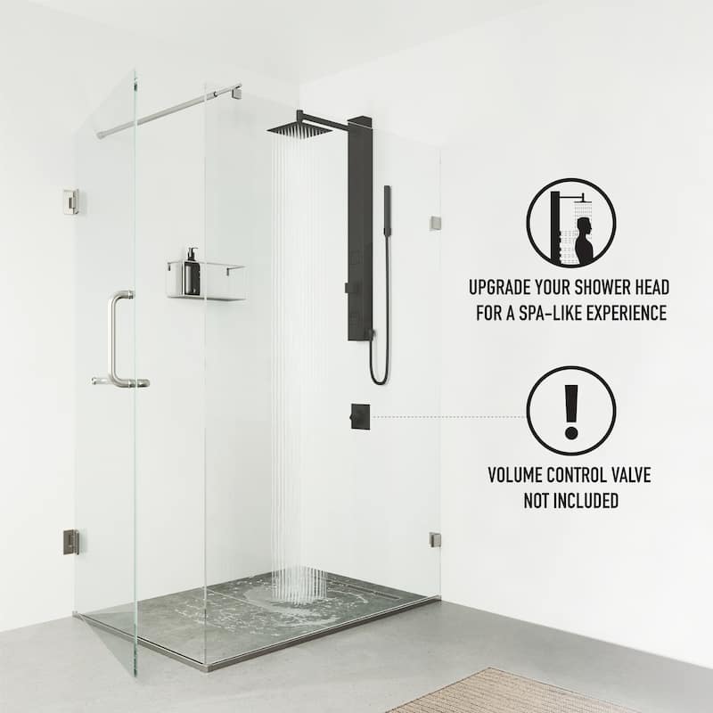 VIGO Orchid 39" H x 4" W 2-Jet Retro Shower Panel with Square Shower Head