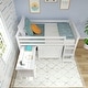 preview thumbnail 7 of 30, Max and Lily Twin-Size Low Loft with Pull-Out Desk and 3-Drawer Dressers