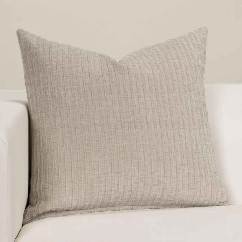 Seagrass Designer Throw Pillow - 22" x 22" - Linen