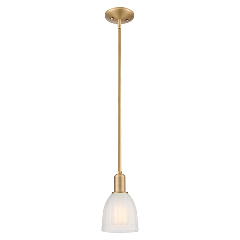 Innovations Lighting Endless Possibilities Arcadia - Brookfield - 1 Light 6" Stem Hung Mini Pendant - Brushed Brass