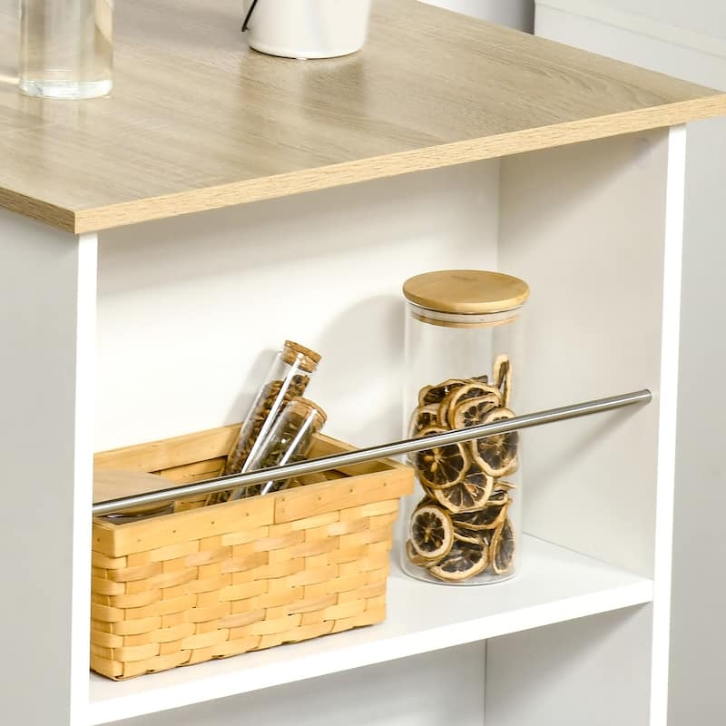 Bar Table With 3 Storage Shelves