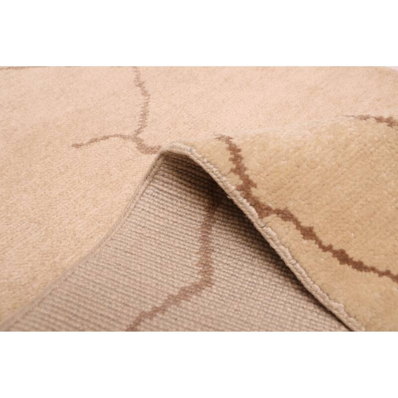 ECARPETGALLERY Hand-knotted Mystique Beige Wool Rug - 2'6 x 11'10
