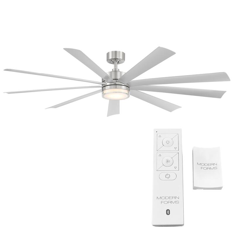Wynd XL Indoor and Outdoor 9-Blade Smart Ceiling Fan 72in with 3000K LED Light Kit and Remote Control