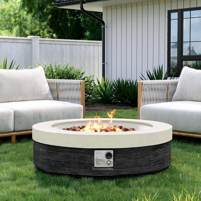 POLESITTER Morden Outdoor Concrete Propane Fire Pit Table