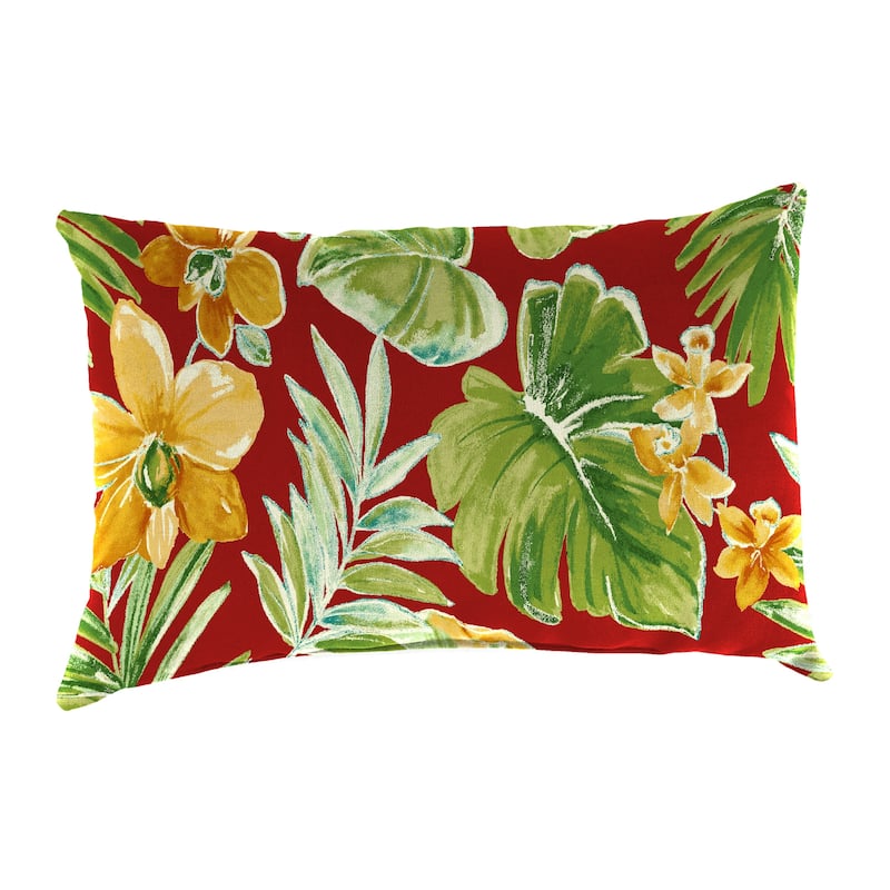 18" x 12" Outdoor Lumbar Throw Pillow - Set of 2 - 12'' L x 18'' W x 4'' H