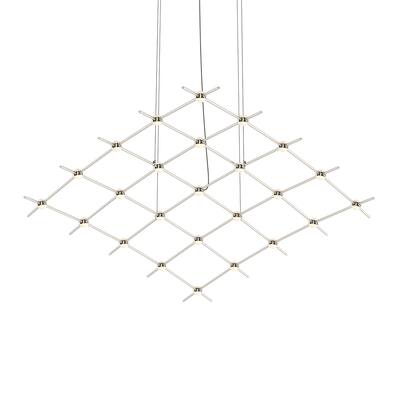 Constellation Satin Nickel Aquarius Medius Pendant, White Optical